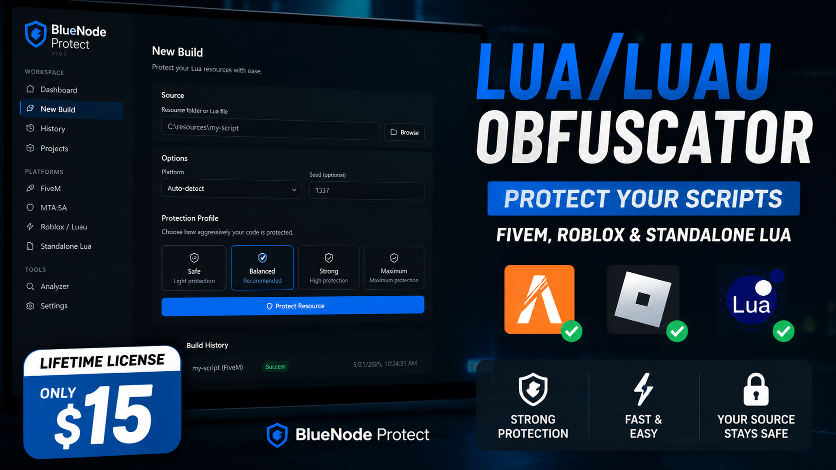Lua/Luau Obfuscator Lifetime License