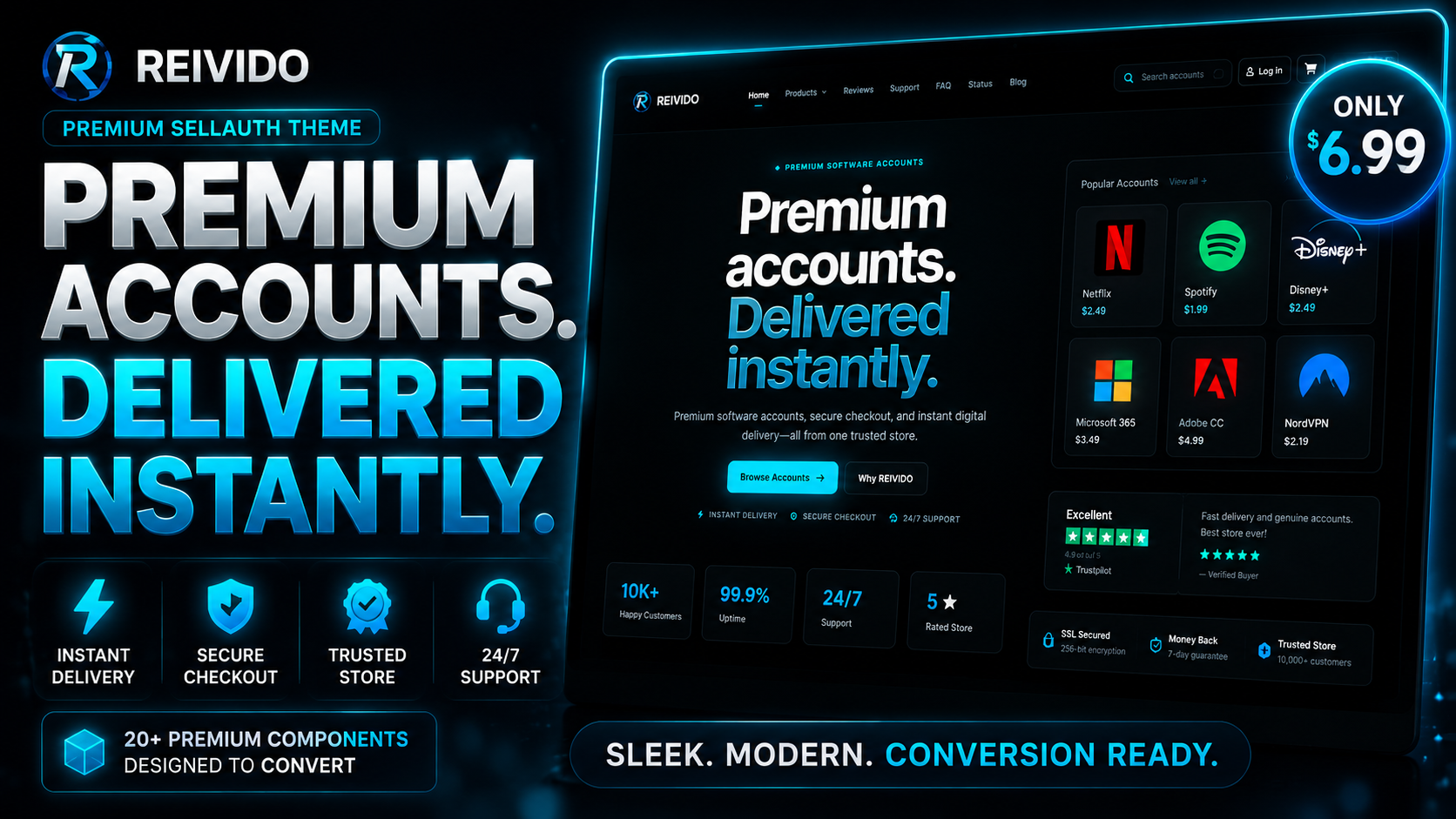 REIVIDO — Premium SellAuth Theme